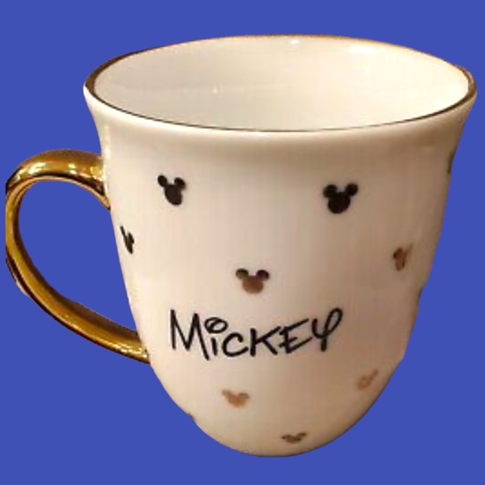 Disney Mickey Mouse Fancy Gold Coffee Mug With Miniature Mickey Heads. NWT. - Picture 7 of 7